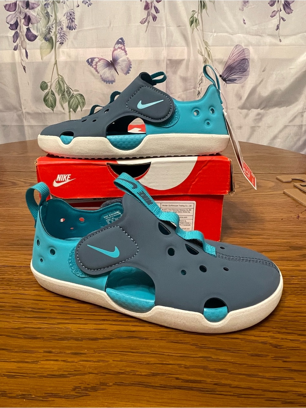 Nike Kids' Sunray Protect 4 (PS) thunderstorm/dusty cactus sail